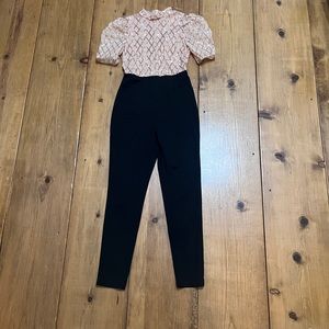 SHEIN Rose Gold and Black Jumpsuit with Slim Fit